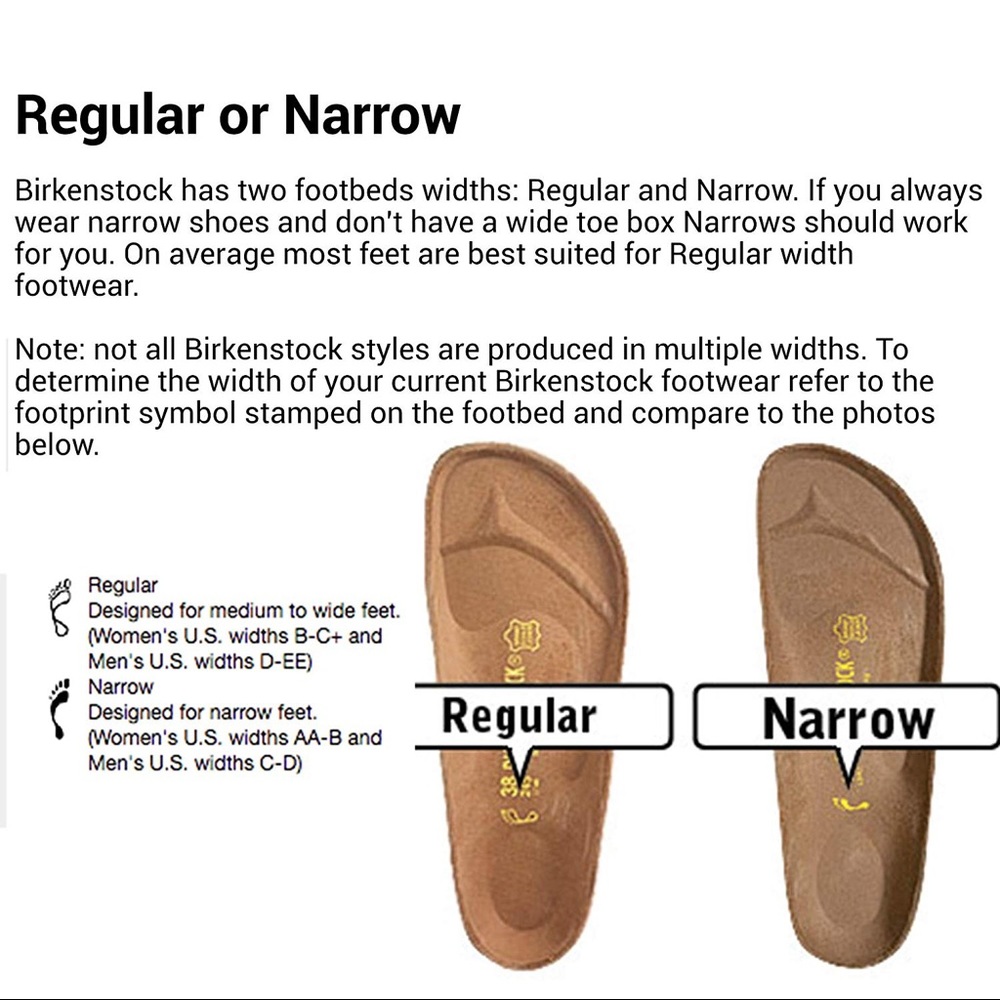 BIRKENSTOCK WIDTH INDICATOR